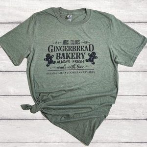 Mrs. Claus Gingerbread Bakery Graphic Tee